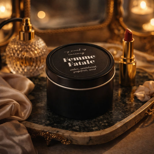 “Femme Fatale” Luxury Sensory Candle for Intimate Moments - Signature Gift Box