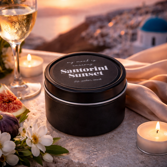 “Santorini Sunset” Luxury Sensory Candle for Intimate Moments - Signature Gift Box